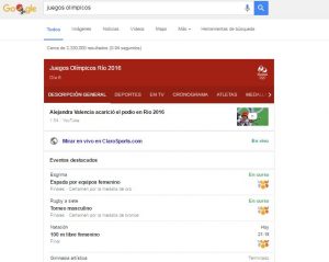 Juegos olímpicos Google